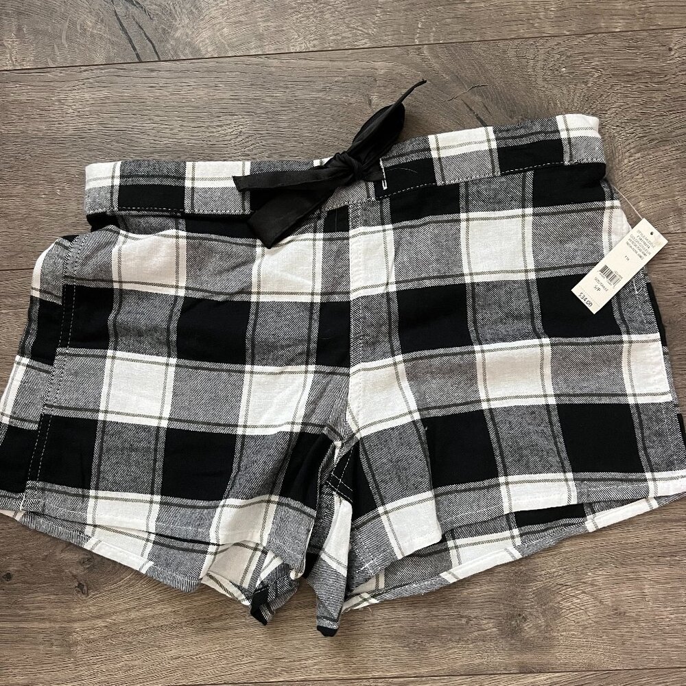 NWT Lord & Taylor Flannel Plaid PJ Shorts Size S
